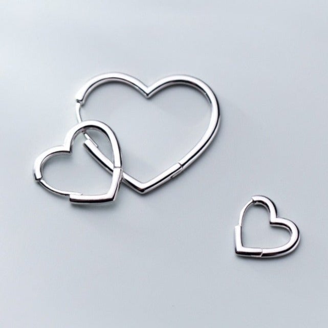 Brincos Argola Coração